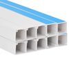 vidaXL Calhas para cabos autoadesivas 25x25 mm 10 m PVC