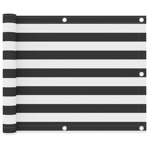 vidaXL Tela de varanda 75x500 cm tecido Oxford antracite e branco