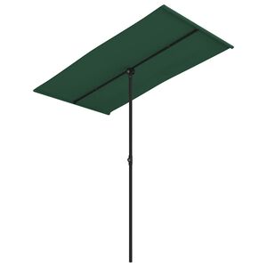 vidaXL Guarda-sol de jardim com poste de alum&iacute;nio 180x110 cm verde