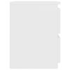 vidaXL Mesa de cabeceira 30x30x40 cm contraplacado branco