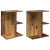 vidaXL Mesas cabeceira 2 pcs 46,5x29x61cm deriv. madeira madeira velha