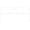 vidaXL Cabeceira de cama 193 cm metal branco
