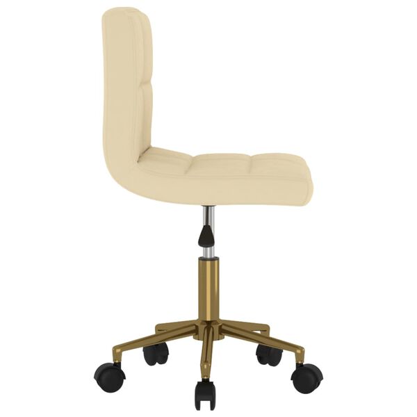 vidaXL Cadeiras de jantar girat&oacute;rias 4 pcs veludo cor creme