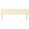 vidaXL Cabeceiras creme 200x5x78/88 cm couro artificial