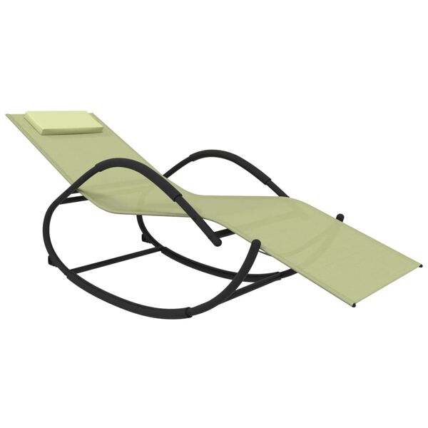 vidaXL Espregui&ccedil;adeira baloi&ccedil;o 2 pcs a&ccedil;o e textilene cor creme