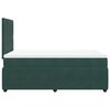 vidaXL Cama boxspring com colch&atilde;o 120x200 cm veludo verde-escuro