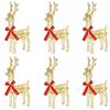 vidaXL Rena de Natal 6 unid. 240 LED Branco quente