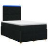 vidaXL Cama Box com LED e Colch&atilde;o Preto 120 x 190 cm Tecido
