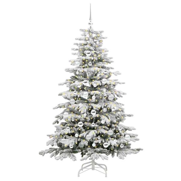 vidaXL &Aacute;rvore de Natal Articulada Artificial Branco 180 cm PE e PVC
