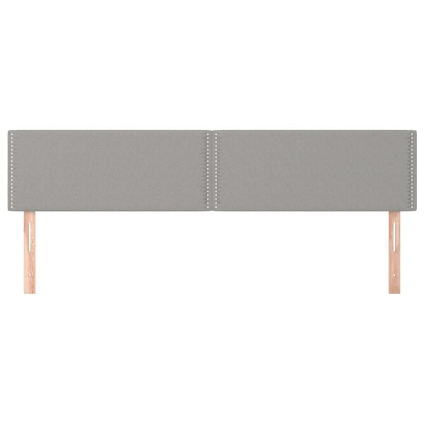 vidaXL Cabeceiras cinzento-claro 180x5x78/88 cm tecido