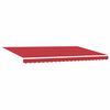 vidaXL Toldo Retr&aacute;til Vermelho 500 &times; 300 cm Poli&eacute;ster e Metal