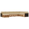 vidaXL Conjunto de Sof&aacute;s para Exterior 8 pcs Natural e Bege
