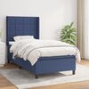 vidaXL Cama com molas/colch&atilde;o 90x190 cm tecido azul