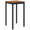 vidaXL Mesa de Bar de Jardim Natural e Preto 60 x 60,5 x 105 cm