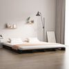 vidaXL Cama de paletes de casal 135x190 cm pinho maci&ccedil;o preto