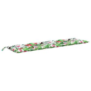 vidaXL Almofad&atilde;o p/ banco de jardim 200x50x7 cm tecido multicor