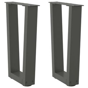 vidaXL P&eacute;s para mesa de centro em V, 2 pe&ccedil;as, antracite, 28x(42-43,3) cm, a&ccedil;o