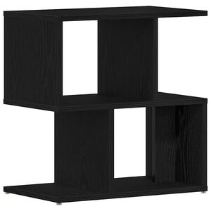 vidaXL Arm&aacute;rio de Cabeceira Carvalho Preto 50 x 30 x 51,5 cm