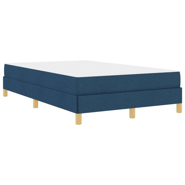 vidaXL Cama Box com colch&atilde;o Azul 120 x 200 cm tecido