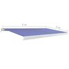 vidaXL Toldo motorizado com caixa 500x300 cm azul e branco