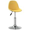 vidaXL Cadeiras de jantar girat&oacute;rias 2 pcs tecido amarelo mostarda