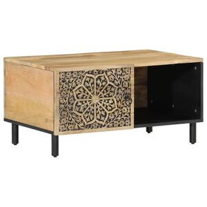 vidaXL Mesa de centro 80x50x40 cm madeira de mangueira maci&ccedil;a