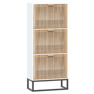 vidaXL Sapateira 52x25x120 cm derivados de madeira branco
