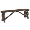 vidaXL Banco de jardim 115 cm madeira de abeto maci&ccedil;a