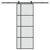 vidaXL Porta deslizante c/ conj. ferragens 76x205cm vidro ESG/alum&iacute;nio