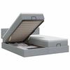 vidaXL Cama ottoman com colch&atilde;o 2 unid. Cinzento-claro Tecido