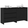 vidaXL Buffet 2 pcs Preto 70 x 41 x 75 cm Madeira processada