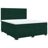 vidaXL Cama com molas/colch&atilde;o 180x200 cm veludo verde-escuro
