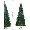 vidaXL &Aacute;rvore de Natal artificial de canto 210 cm PVC verde
