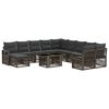 vidaXL Conjunto de Sof&aacute; de Jardim 12 unid. Cinza e Cinza Escuro
