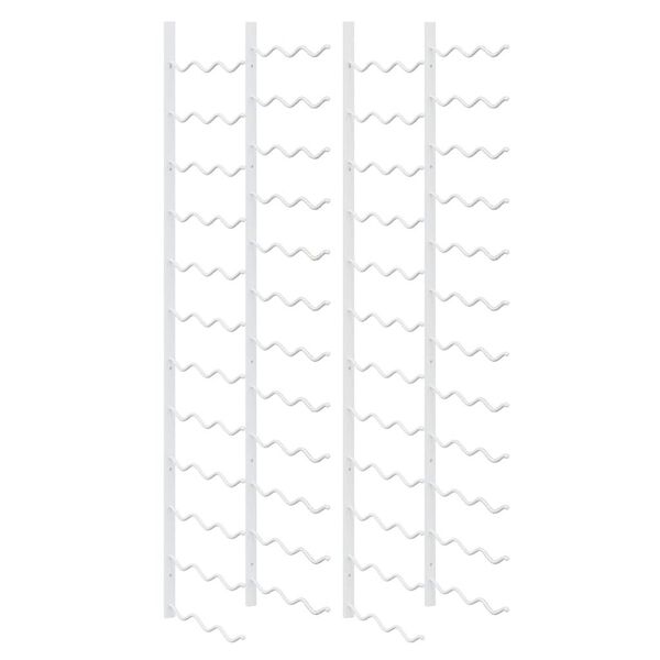 vidaXL Garrafeira de parede para 36 garrafas 2 pcs ferro branco