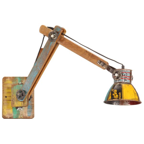 vidaXL Candeeiro de parede redondo estilo industrial E27 multicor