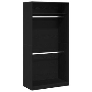 vidaXL Guarda-roupa com prateleira Carvalho Preto 100 x 50 x 200 cm
