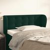 vidaXL Cabeceira de cama c/ abas veludo 103x23x78/88cm verde-escuro