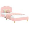 vidaXL Estrutura de Cama Infantil com Cabeceira Rosa 90 x 190 cm