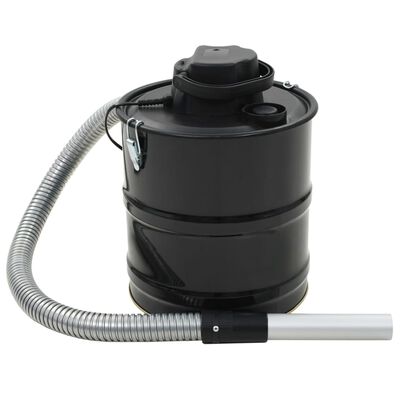 vidaXL Aspirador de cinzas com filtro HEPA 1000 W 20 L preto