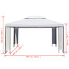 vidaXL Gazebo 3x4 m branco