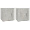 vidaXL M&oacute;veis de TV de parede 2 pcs 40x34,5x40 cm cinzento cimento