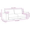 vidaXL Sof&aacute; de 3 lugares tecido 220x77x82 cm castanho
