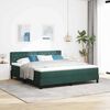 vidaXL Cama Box com colch&atilde;o Verde Escuro 180 x 200 cm Veludo