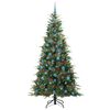 vidaXL Árvore de Natal Articulada Artificial Verde 210 cm PE e PVC