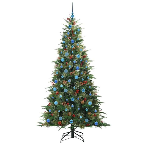 vidaXL Árvore de Natal Articulada Artificial Verde 210 cm PE e PVC