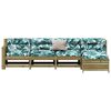 vidaXL 5 pcs conjunto lounge de jardim c/ almofad&otilde;es pinho impregnado