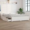 vidaXL Estrutura de cama c/ gavetas 140x190 cm branco