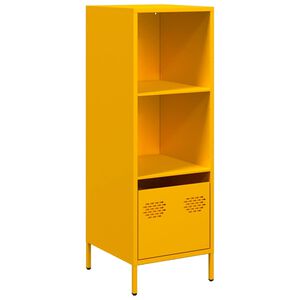vidaXL M&oacute;vel alto 35x39x103,5 cm a&ccedil;o amarelo mostarda