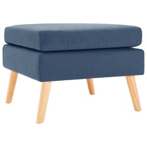 vidaXL Apoio de p&eacute;s tecido azul